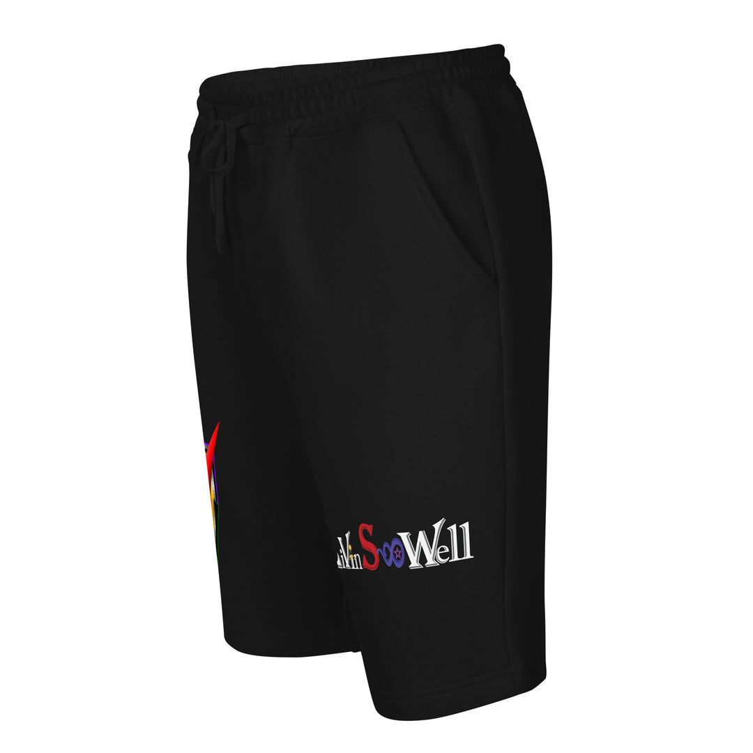 LivinSoWell- Gods&Kings fleece shorts W/Flag (Black)