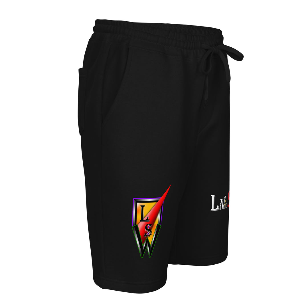 LivinSoWell- Gods&Kings fleece shorts W/Flag (Black)