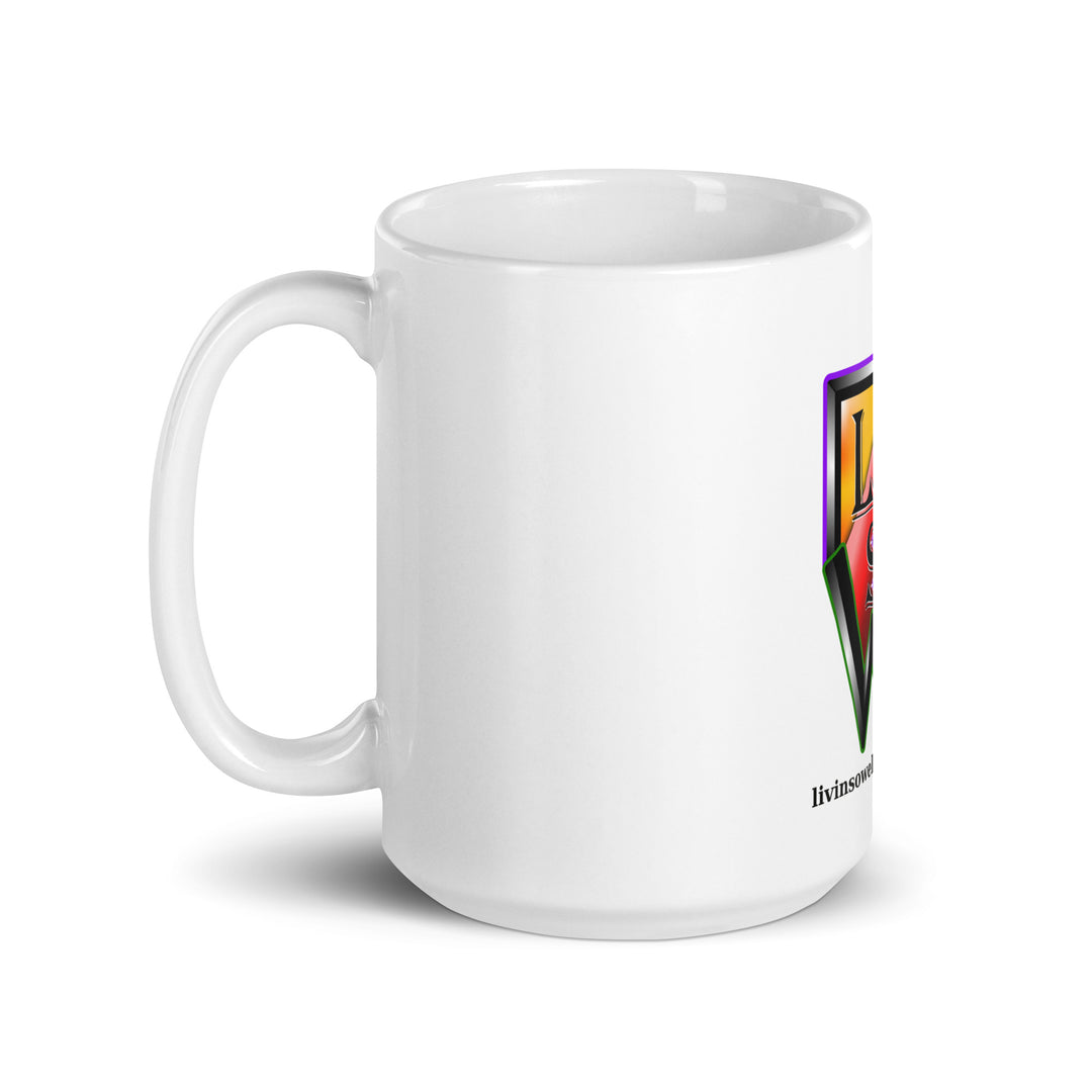 LivinSoWell- White glossy mug (110z/15oz)